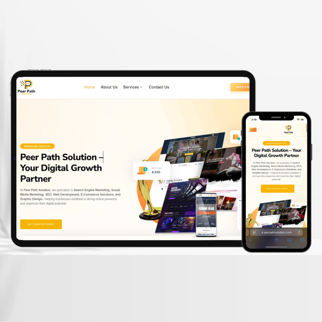 I developed a professional and user-friendly website for Peer Path Solutions, a marketing agency specializing in Web development, Shopify Store Development and Graphics Designing. The site showcases their services, including SEO and social media marketing, Web development, and tailored marketing plans.